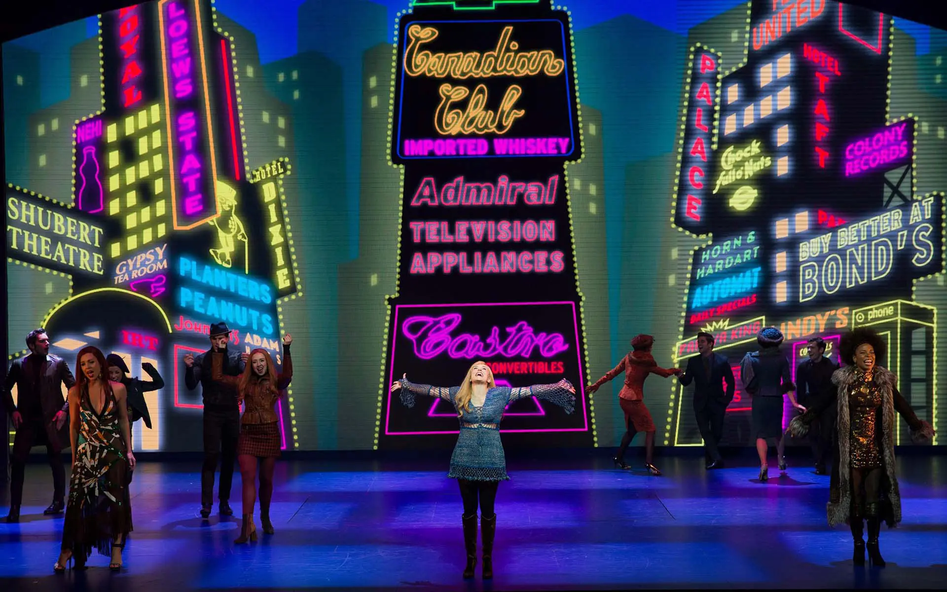 An actress sings in front of an LED wall in Trip of Love.